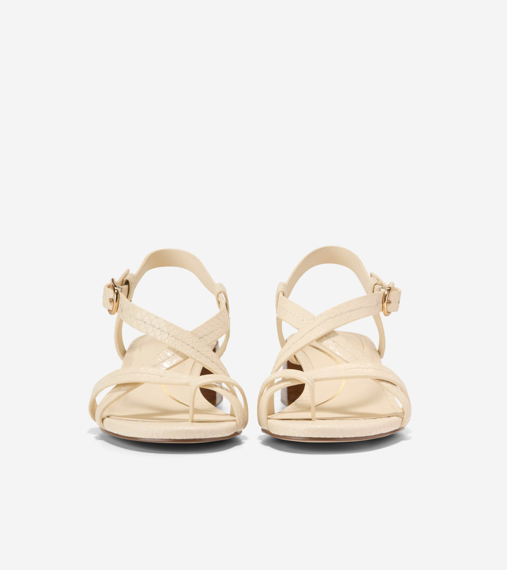Women's Dillon Block Heel Thong Sandals-Vanilla Snake Print