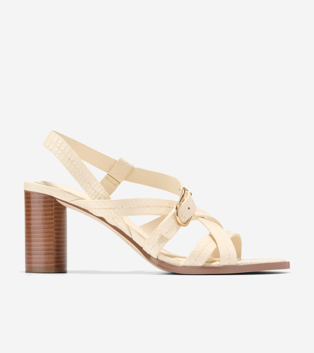 Women's Dillon Heeled Strappy Sandals-Vanilla Snake Print