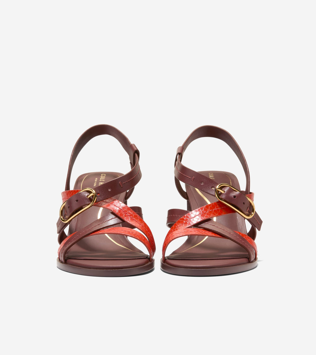 Women's Dillon Heeled Strappy Sandals-Woodbury-Dark Natural