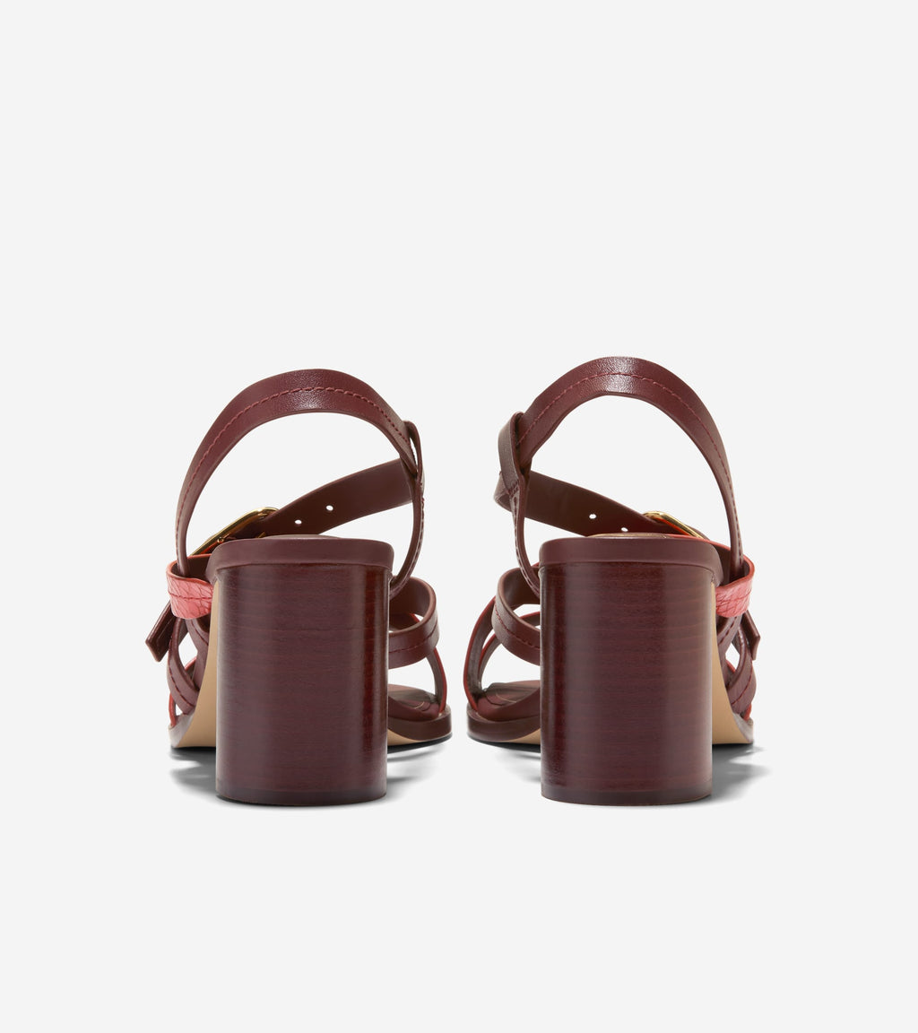 Women's Dillon Heeled Strappy Sandals-Woodbury-Dark Natural