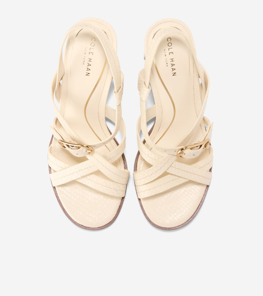 Women's Dillon Heeled Strappy Sandals-Vanilla Snake Print