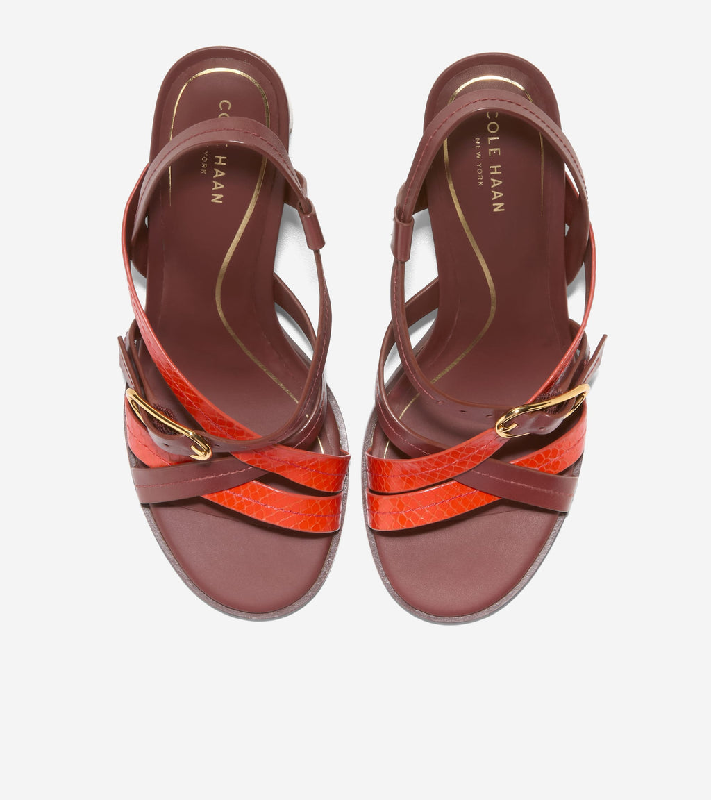 Women's Dillon Heeled Strappy Sandals-Woodbury-Dark Natural