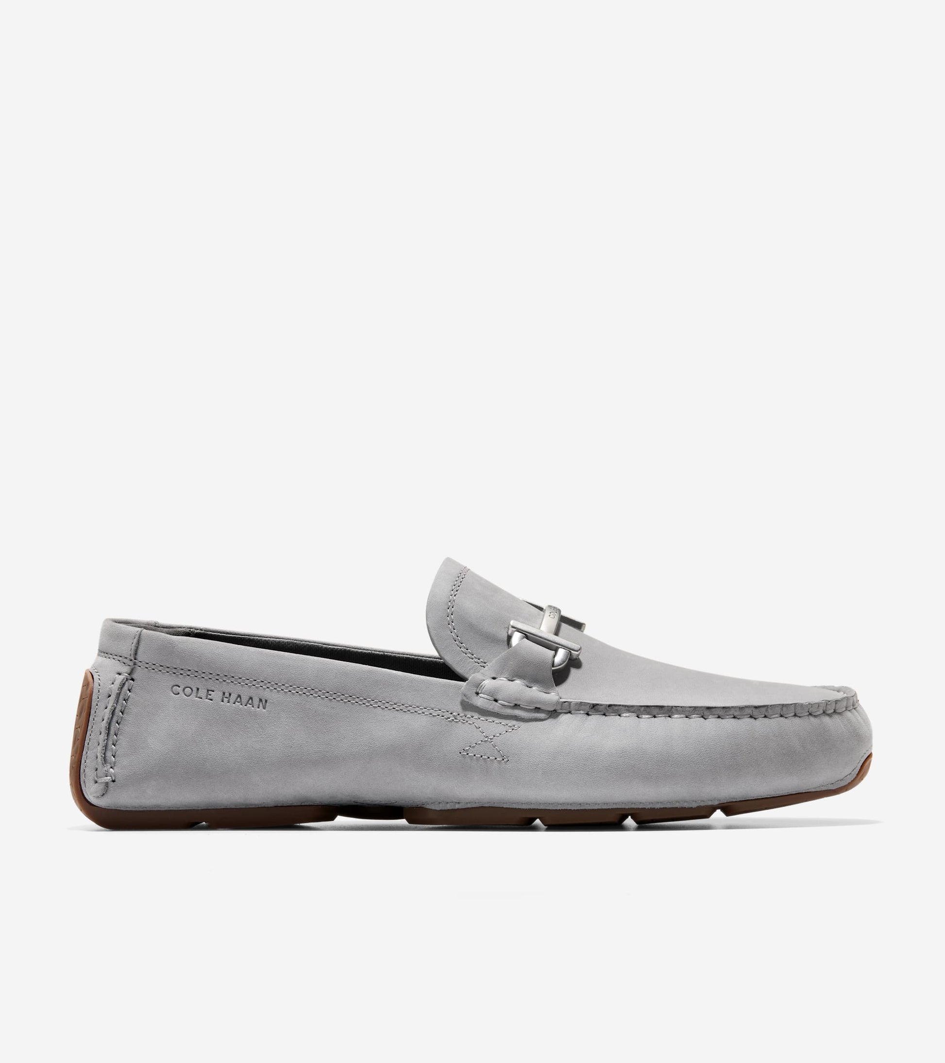 slim fit dress slacks Men's Donohue Grand Bit Driving Loafers in Grey