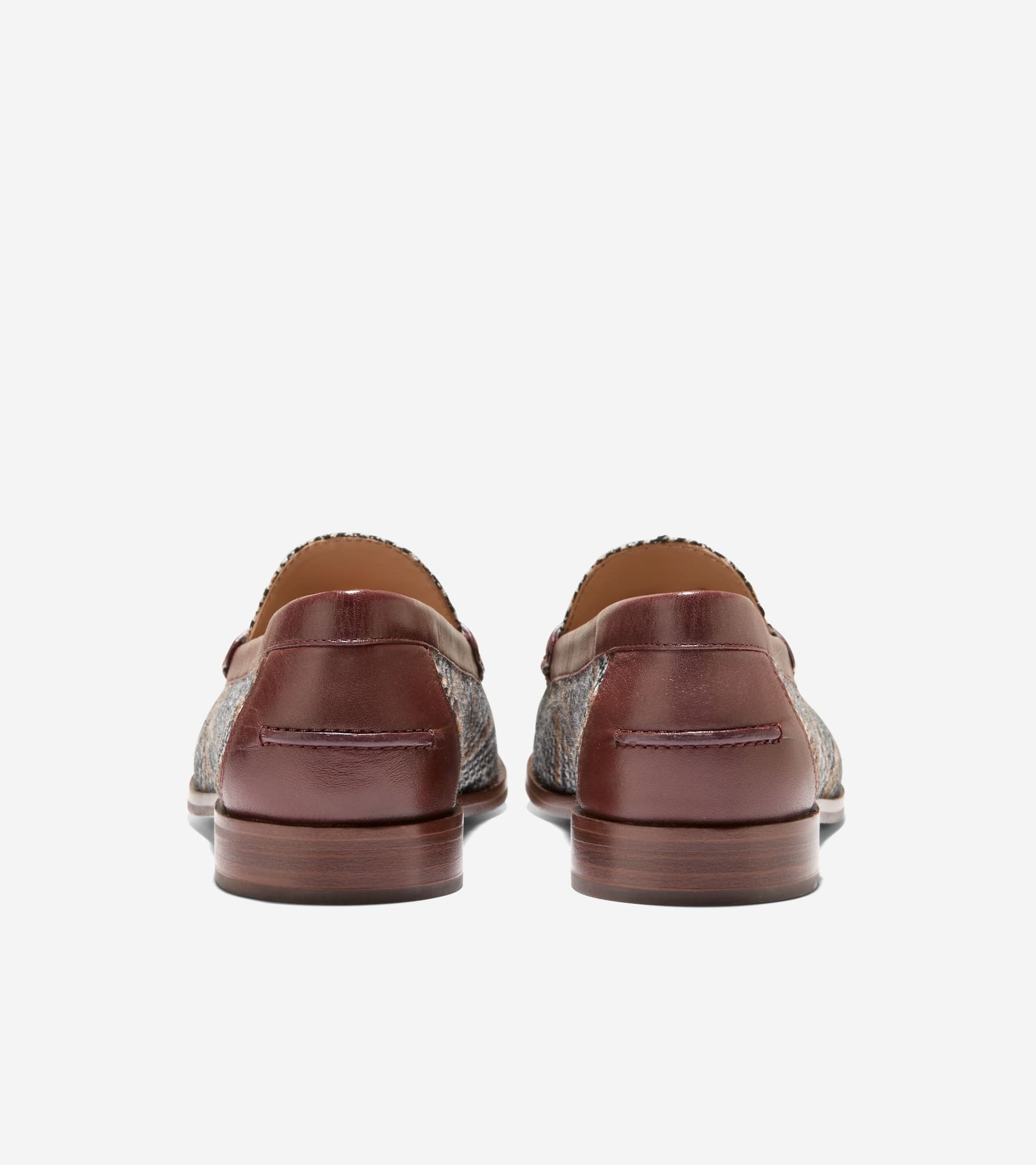Women's Dreya Penny Loafers-Neutral Plaid Textile-Hickory