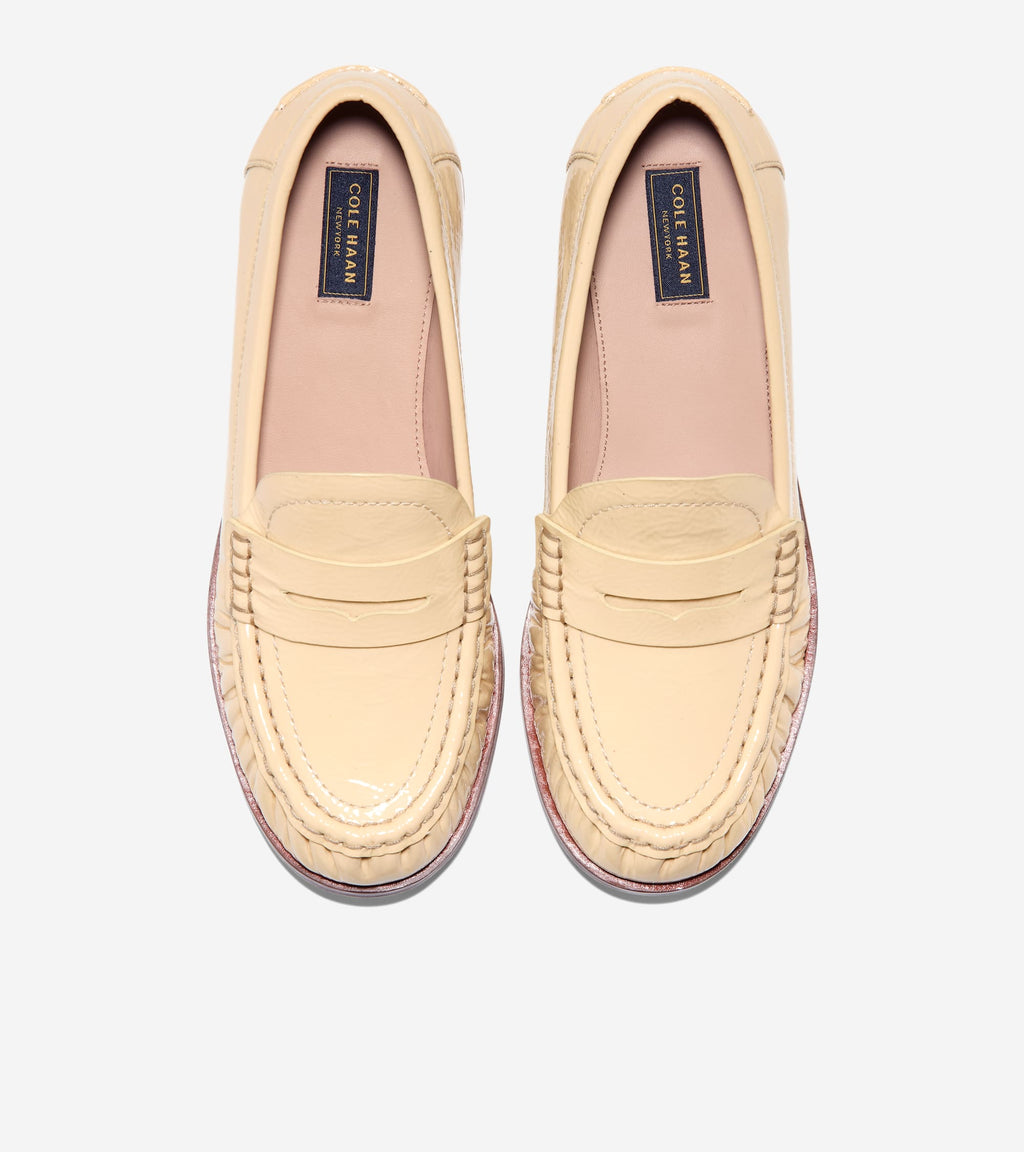 Women's Dreya Penny Loafers-Marzipan Crinkle Patent Leather