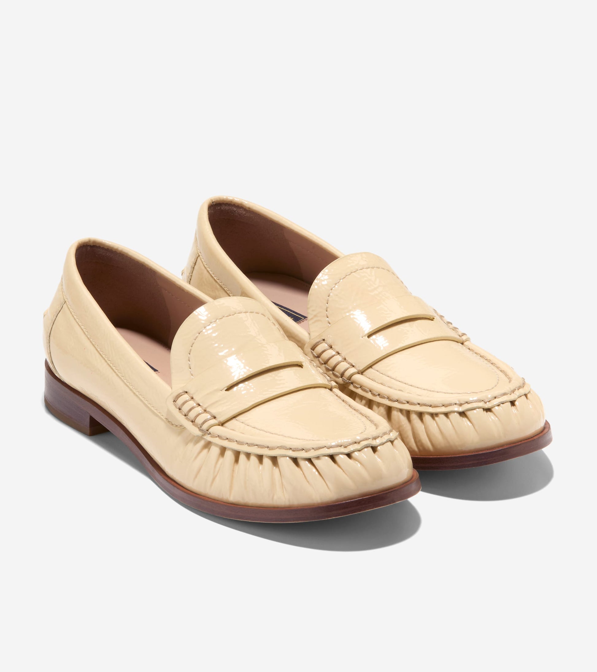Women's Dreya Penny Loafers-Marzipan Crinkle Patent Leather