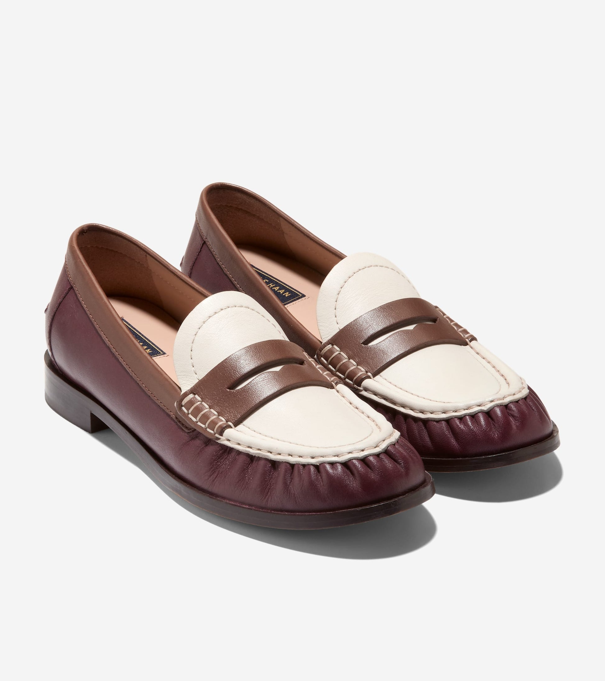 Women's Dreya Penny Loafers-Bloodstone-Fondue Fudge-Ivory