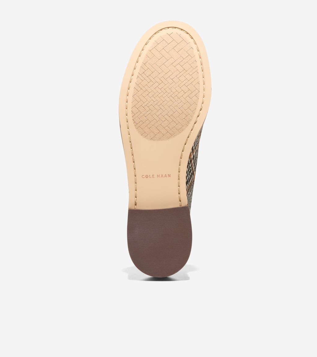 Women's Dreya Penny Loafers-Neutral Plaid Textile-Hickory