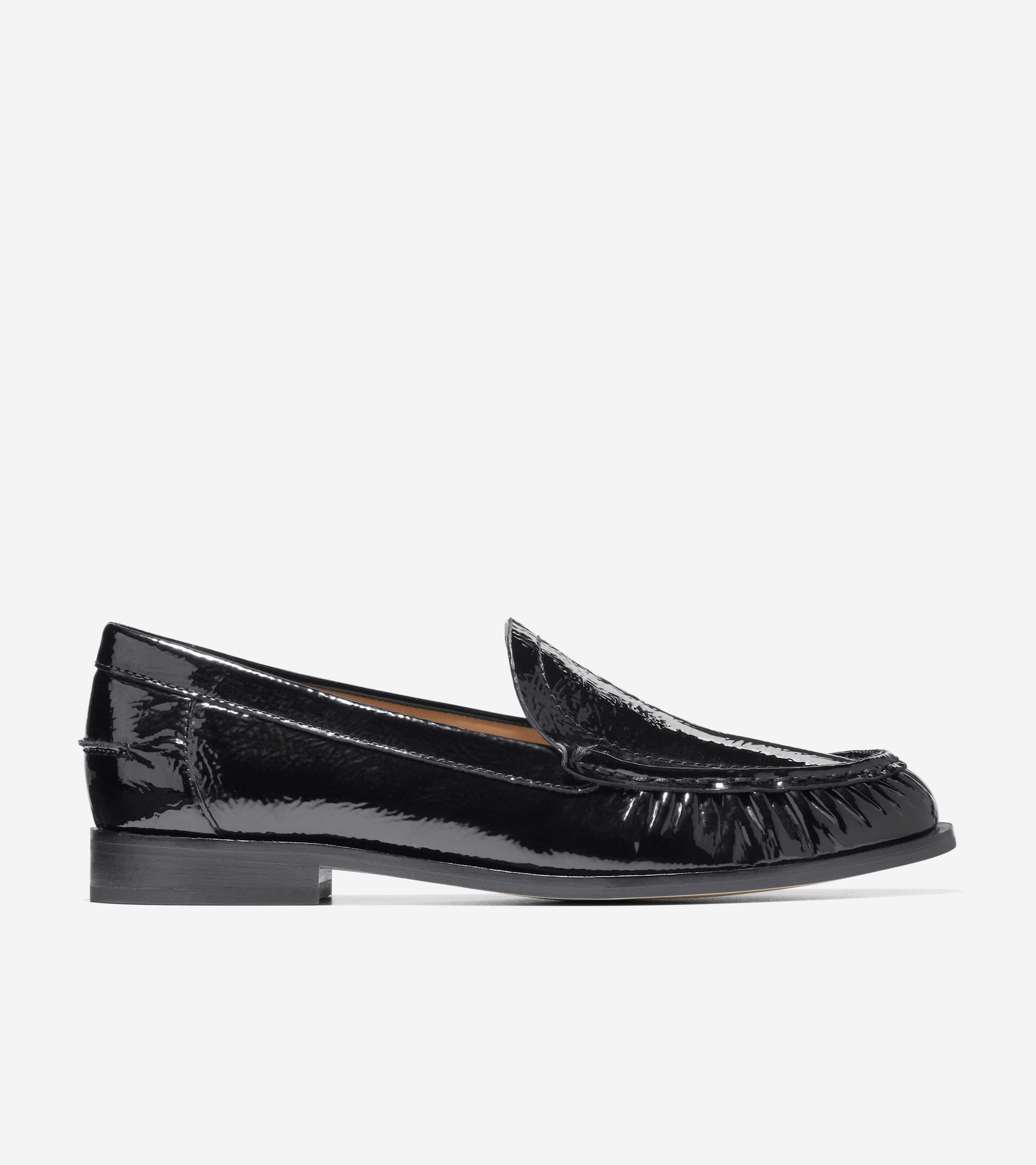 Women's Dreya Venetian Loafers-Black Crinkle Patent