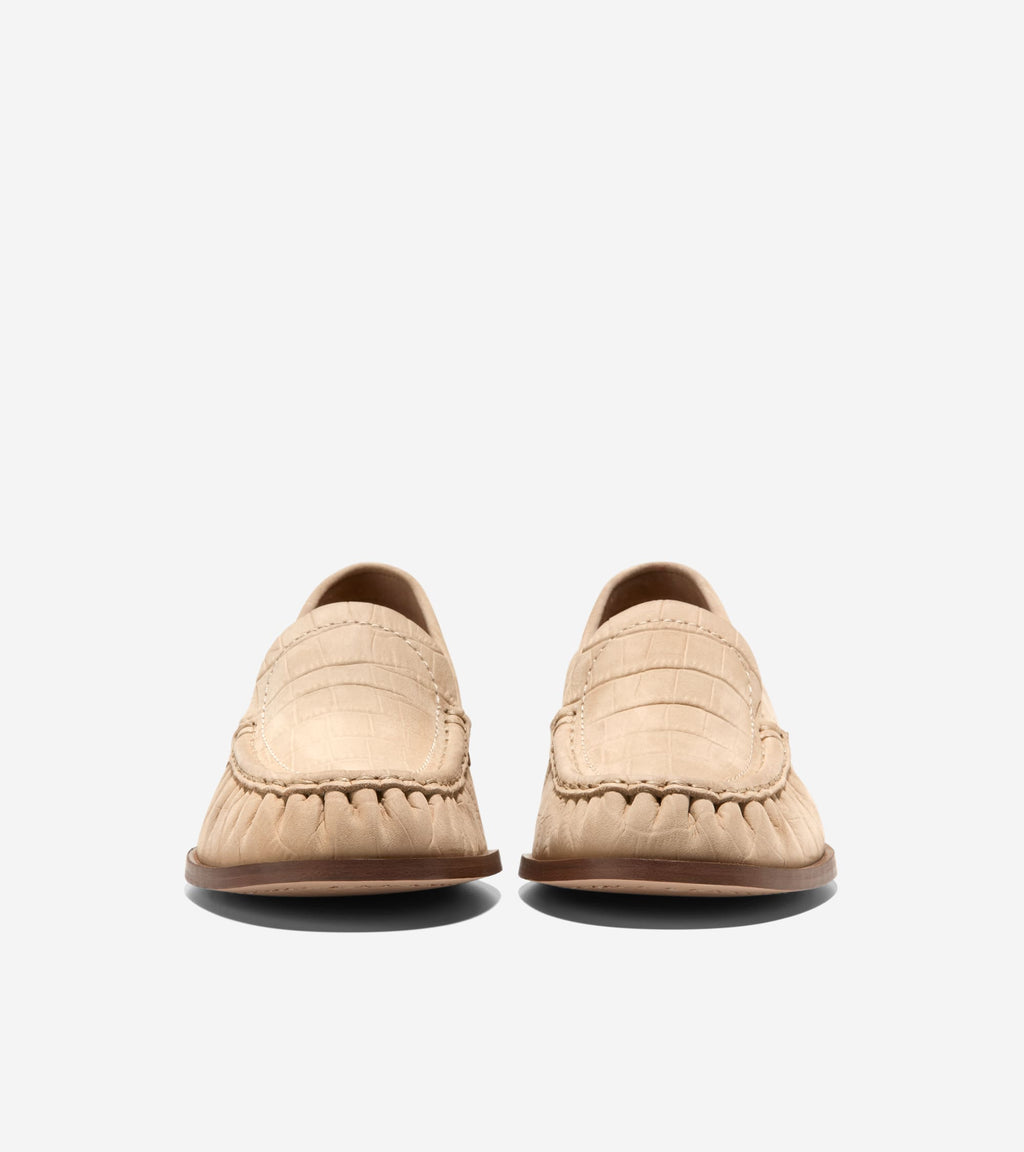 Women's Dreya Venetian Loafers-Buckwheat Croc Print