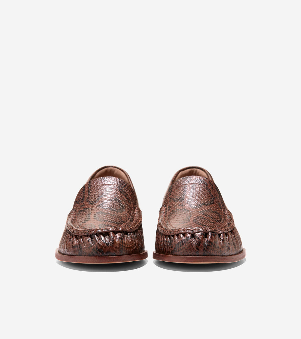 Women's Dreya Venetian Loafers-Hickory Glossy Snake Print