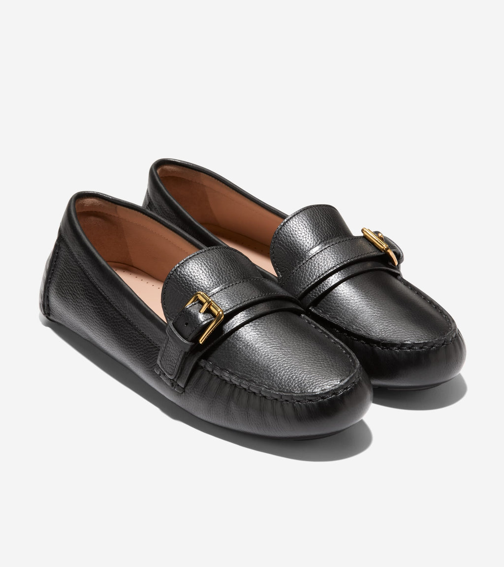 Women's Eileen Buckle Drivers-Black