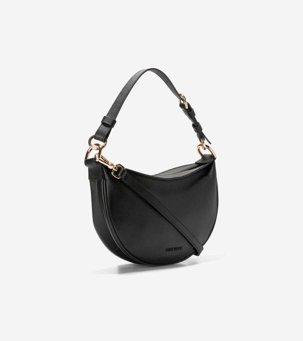Women's Elizabeth Leather Crossbody Bag-Black