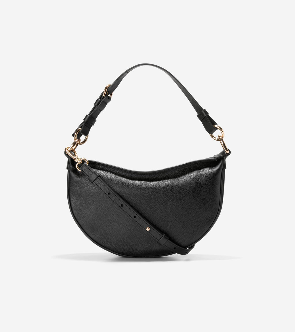 Women's Elizabeth Leather Crossbody Bag-Black