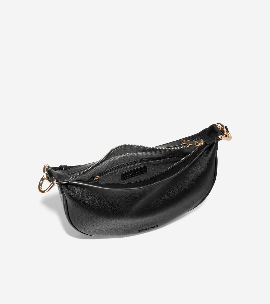 Women's Elizabeth Leather Crossbody Bag-Black