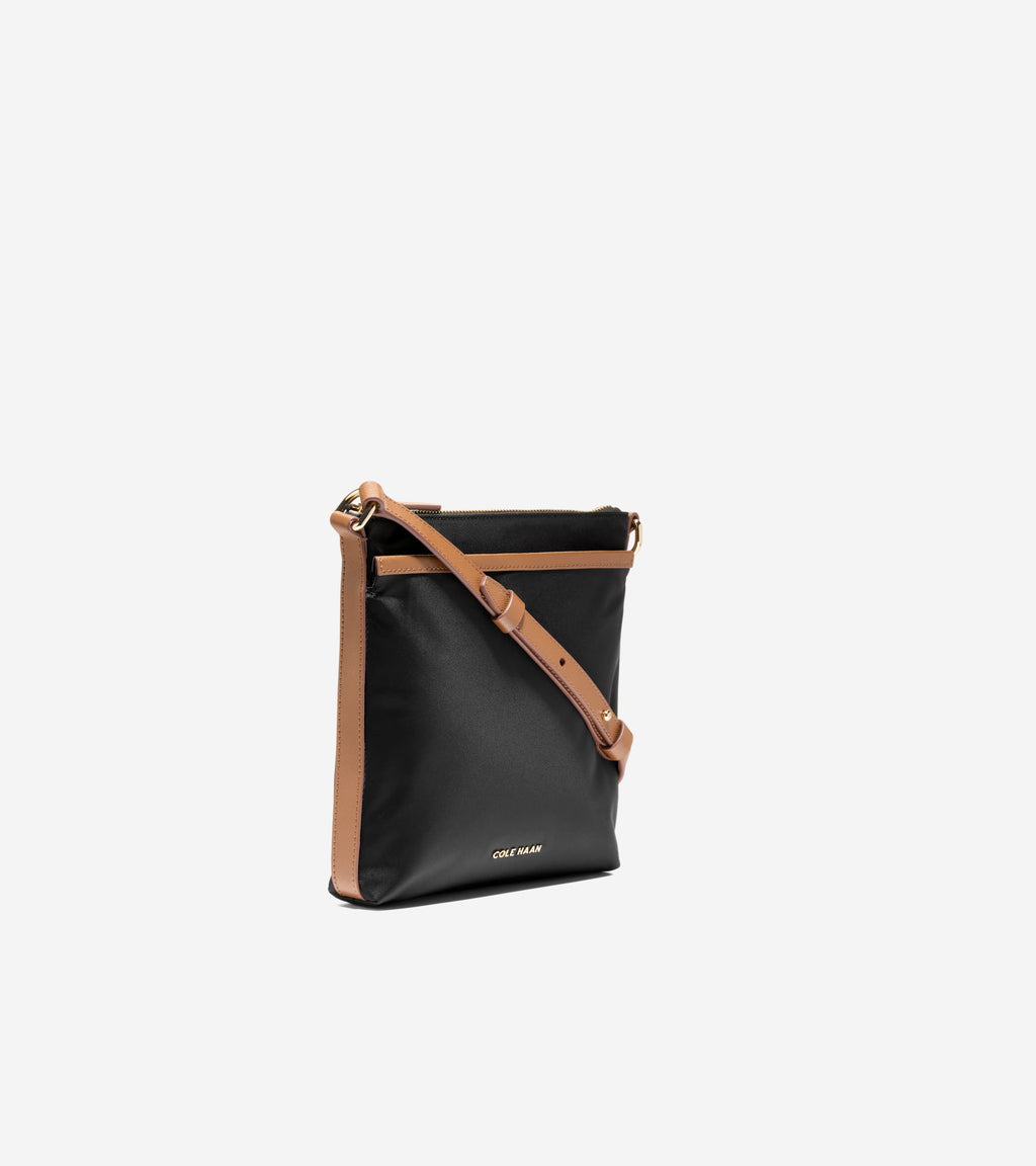 Women's Emily Nylon Crossbody-Black-Golden Honey