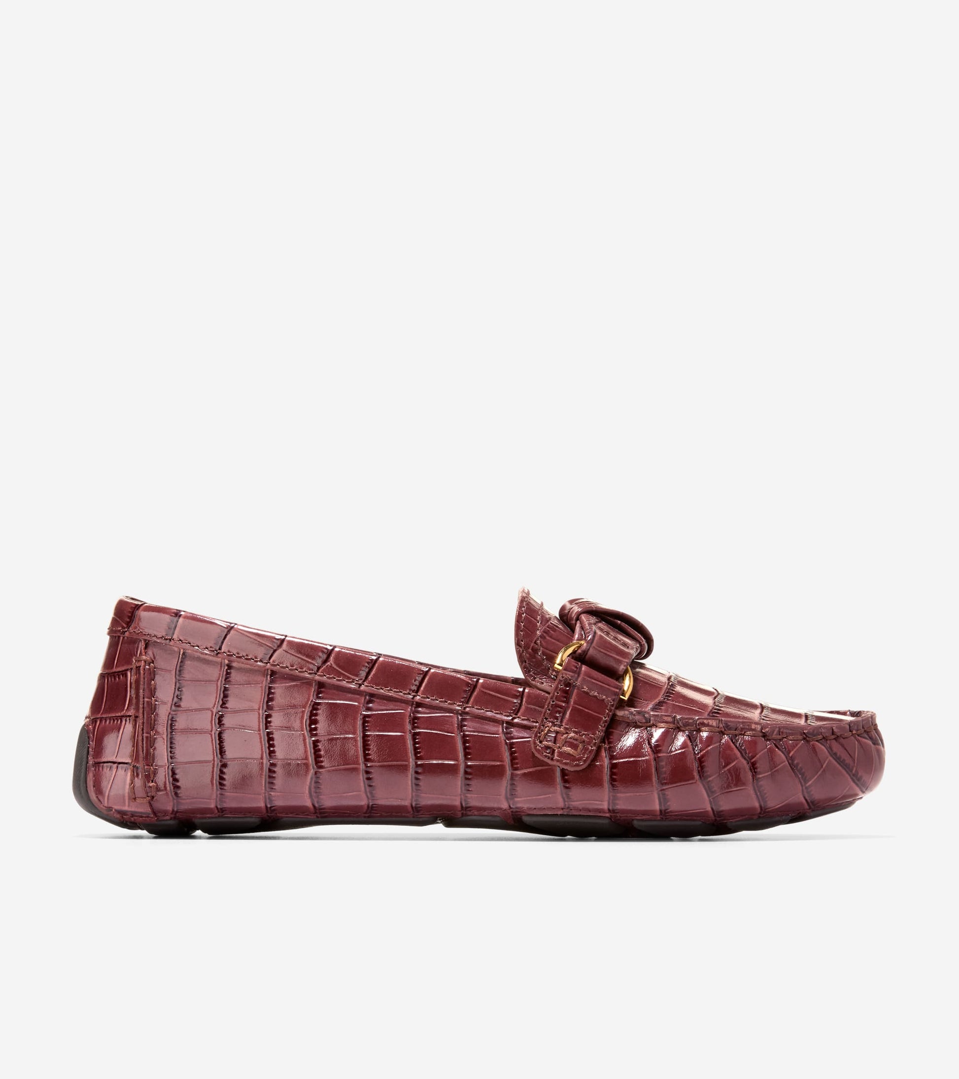 Women's Emmie Knot Drivers-Mahogany Croc Print
