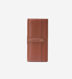 Women's Esme Vertical Wallet-Dark Cuoio-Pale Lilac