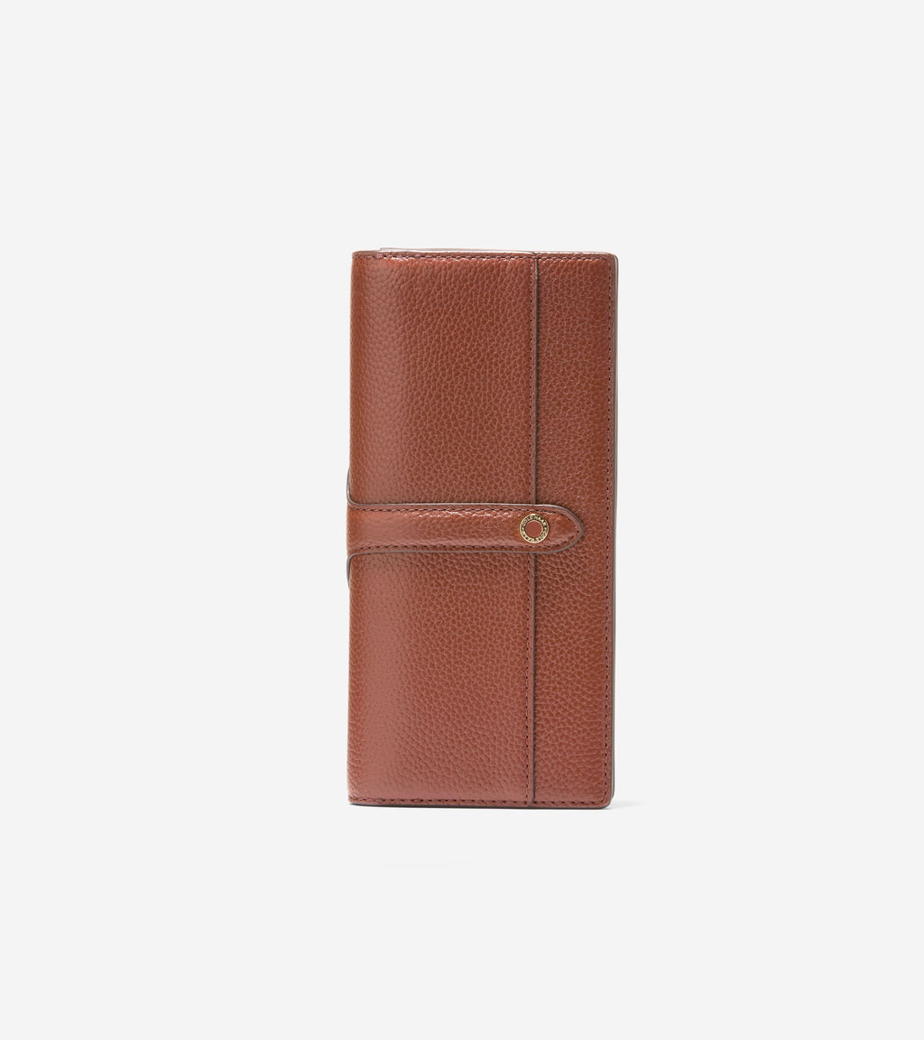 Women's Esme Vertical Wallet-Dark Cuoio-Pale Lilac