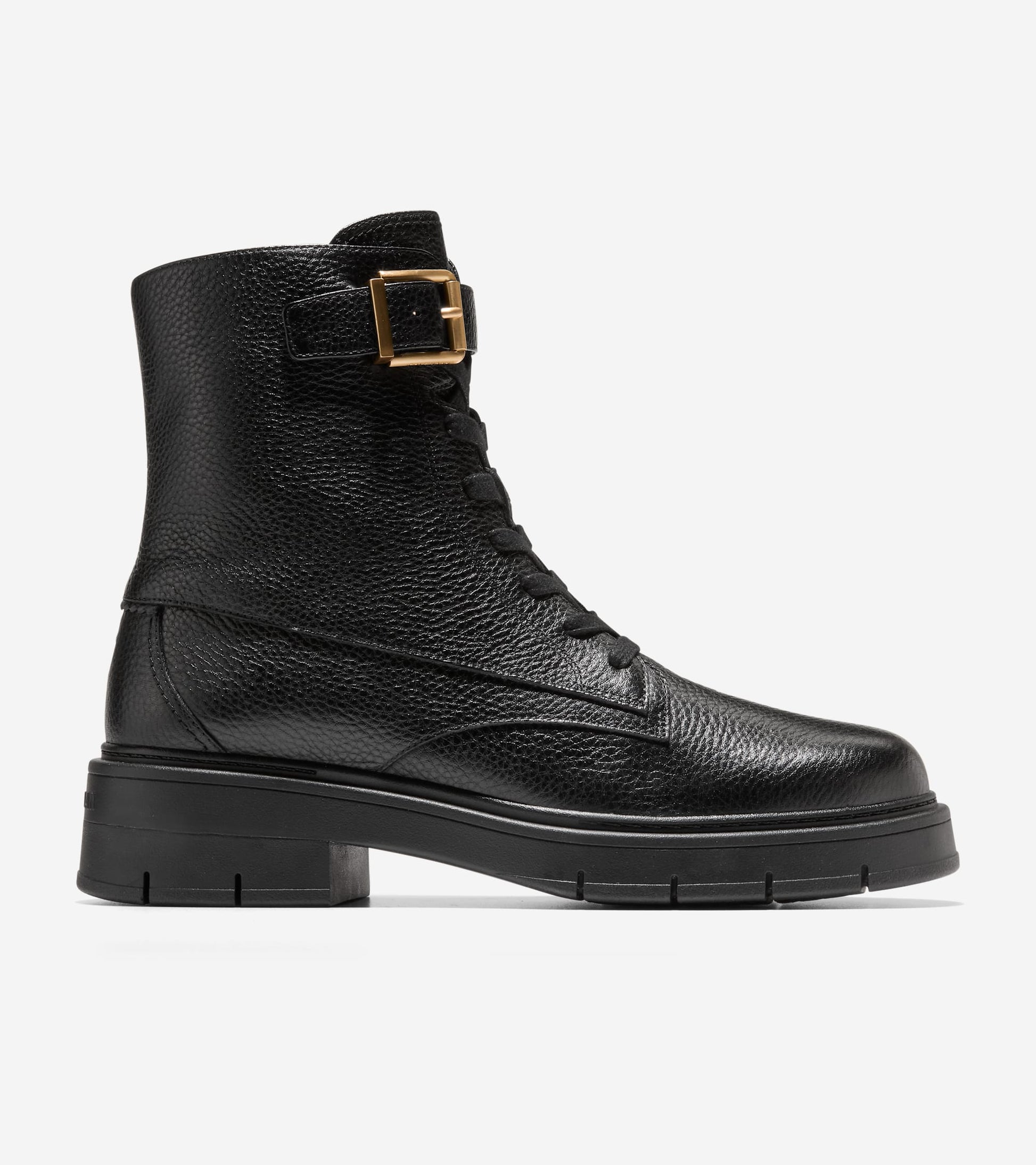 Women's Grand Flex Fenella Buckle Lace-Up Waterproof Booties-Black