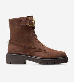 Women's Grand Flex Fenella Buckle Lace-Up Waterproof Booties-Fondue Fudge