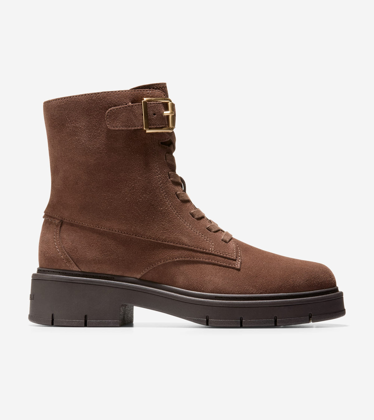 Women's Grand Flex Fenella Buckle Lace-Up Waterproof Booties-Fondue Fudge