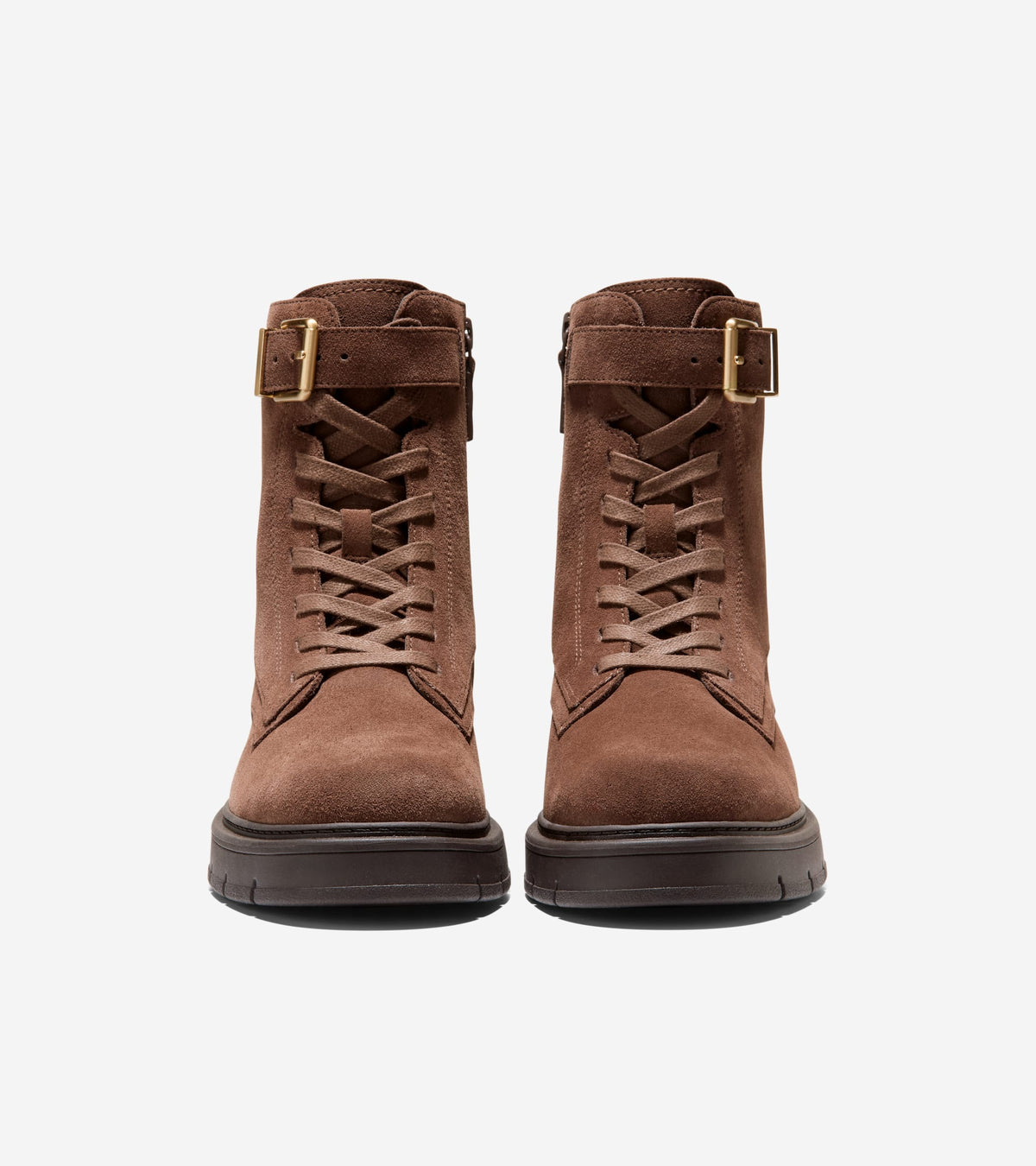 Women's Grand Flex Fenella Buckle Lace-Up Waterproof Booties-Fondue Fudge
