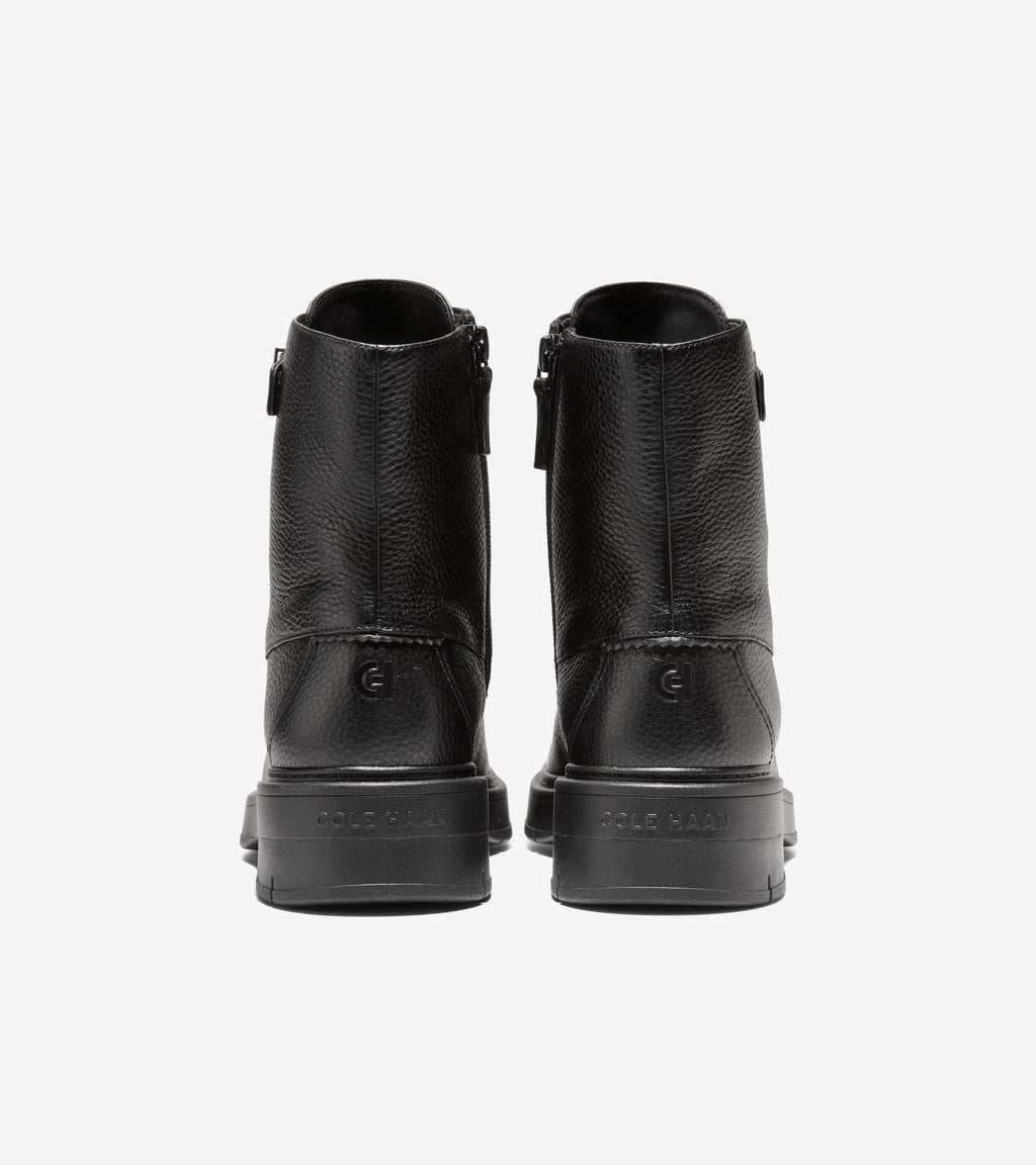 Women's Grand Flex Fenella Buckle Lace-Up Waterproof Booties-Black