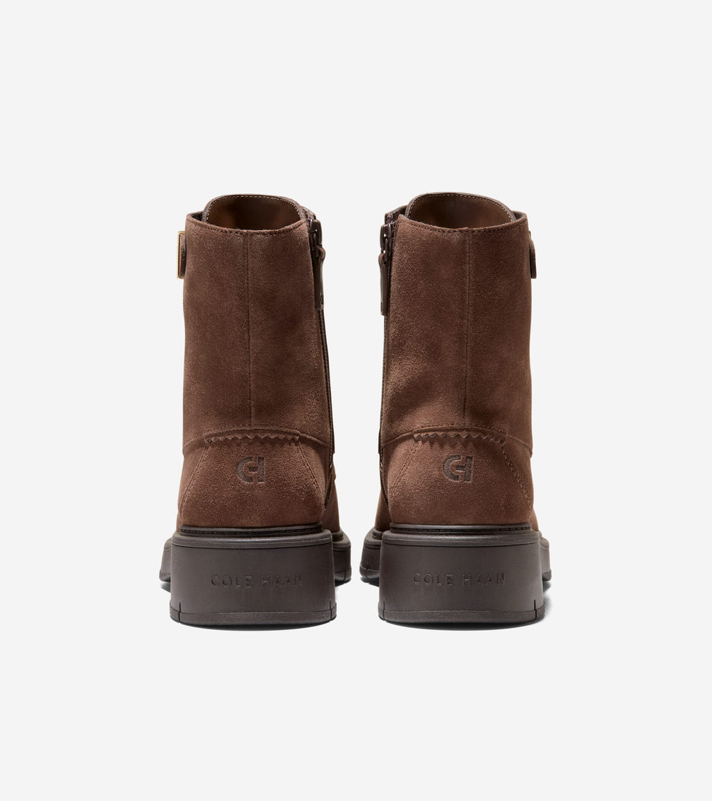 Women's Grand Flex Fenella Buckle Lace-Up Waterproof Booties-Fondue Fudge