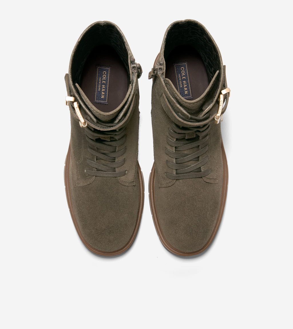 Women's Grand Flex Fenella Buckle Lace-Up Waterproof Booties-Grand Flex Fenella Lace-Up Buckle Waterproof Booties