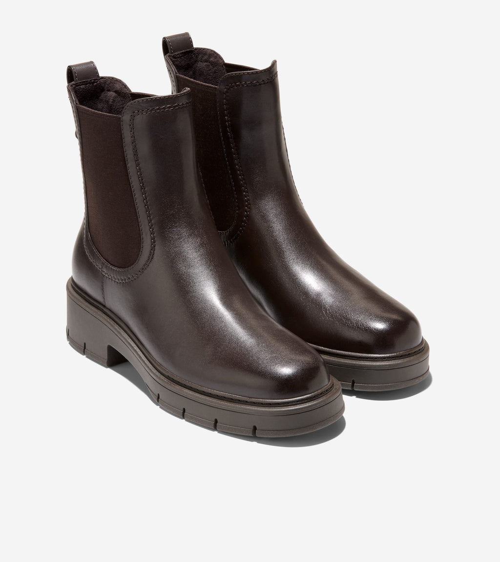 Women's Grand Flex Fenella Chelsea Waterproof Booties-Dark Chocolate