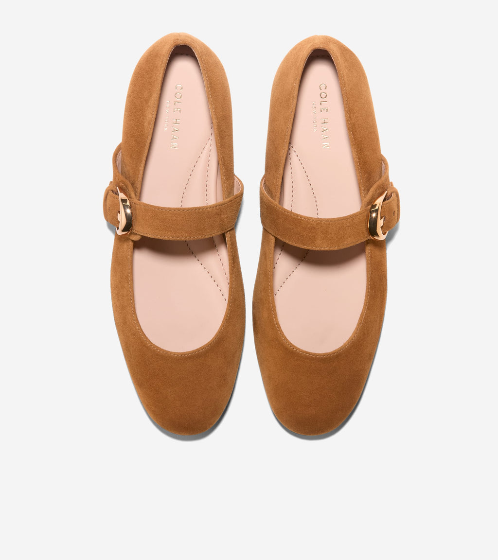 Women's Grand Ambition Alissa Mary Jane Ballet Flats-Tobacco