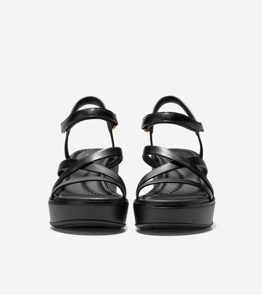 Women's Grand Ambition Azzura Strappy Wedge Sandal-Black