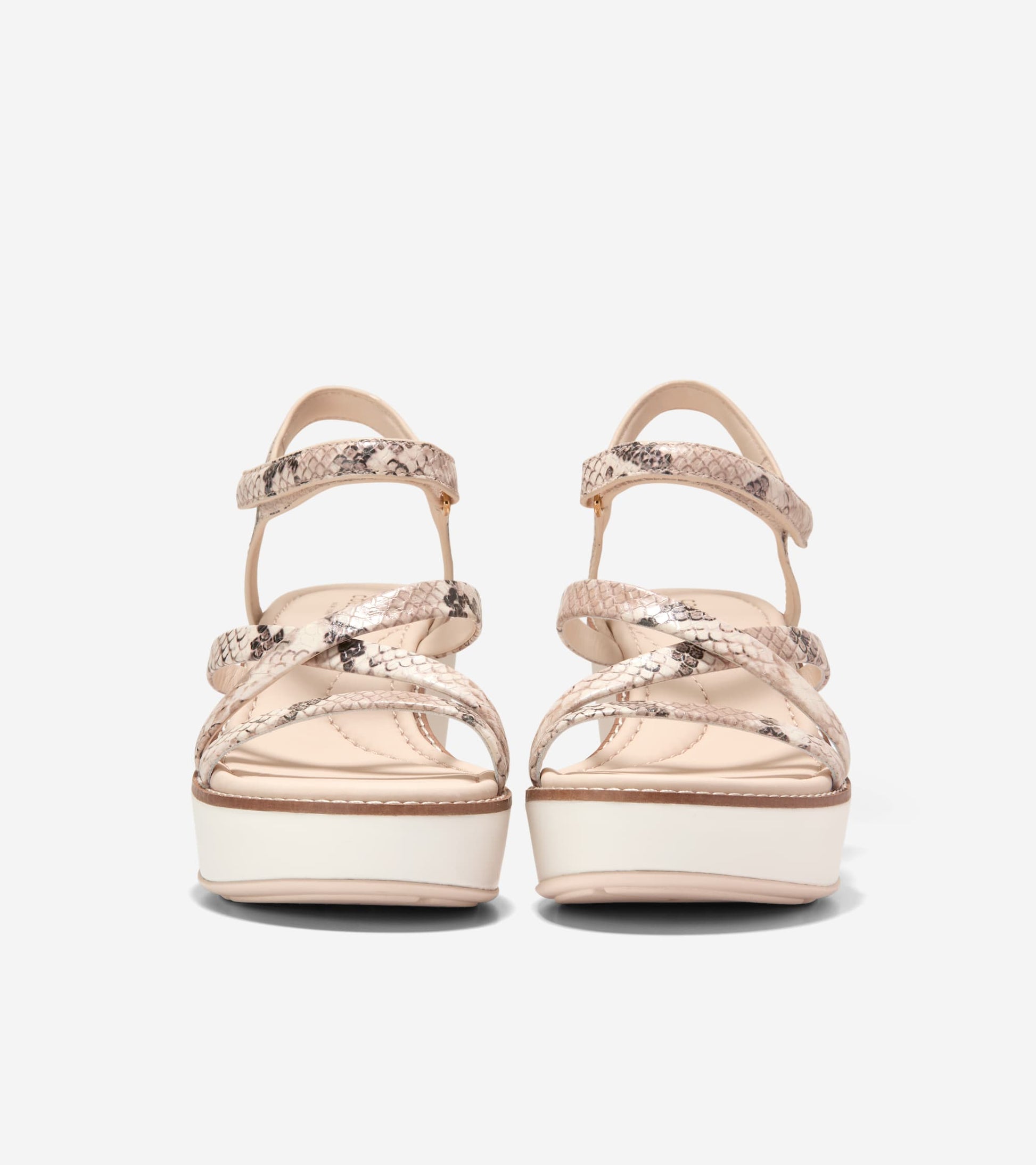 Women's Grand Ambition Azzura Strappy Wedge Sandal-Mojave Snake Printed-Powder
