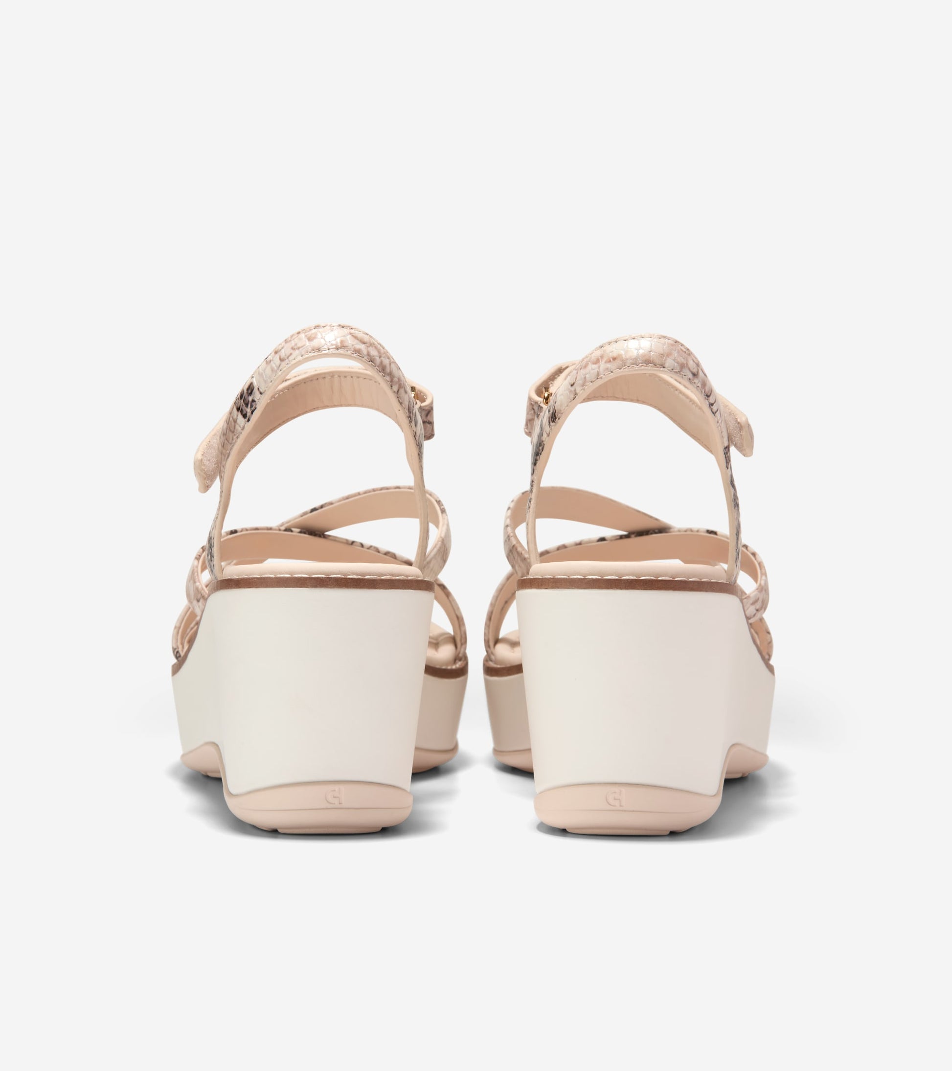 Women's Grand Ambition Azzura Strappy Wedge Sandal-Mojave Snake Printed-Powder