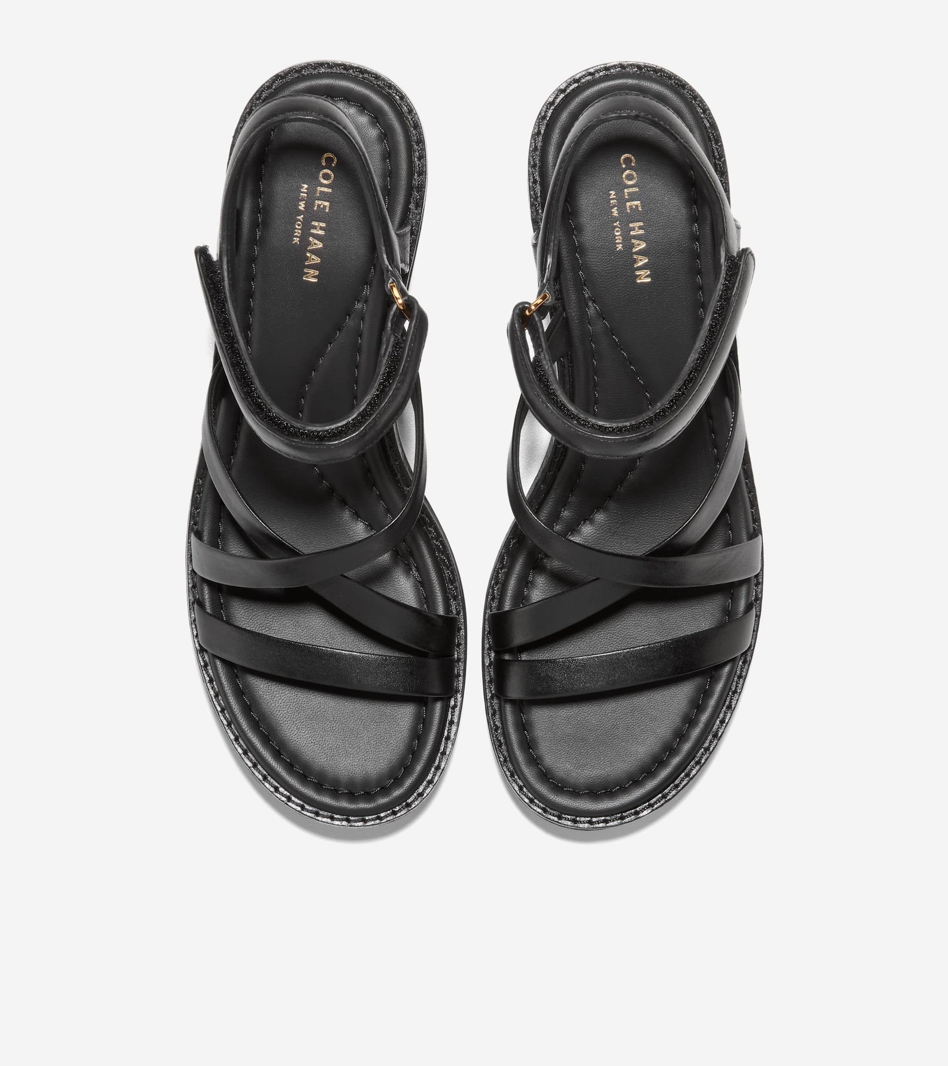 Women's Grand Ambition Azzura Strappy Wedge Sandal-Black