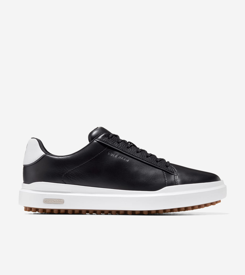 Men's Grand Crosscourt Waterproof Golf Shoes-Black-White