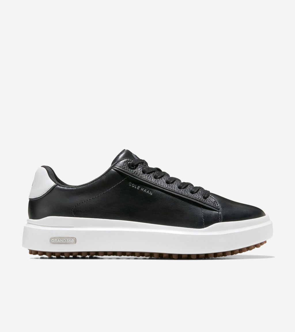 Women's Grand Crosscourt Waterproof Golf Shoes Sneakers-Black-White