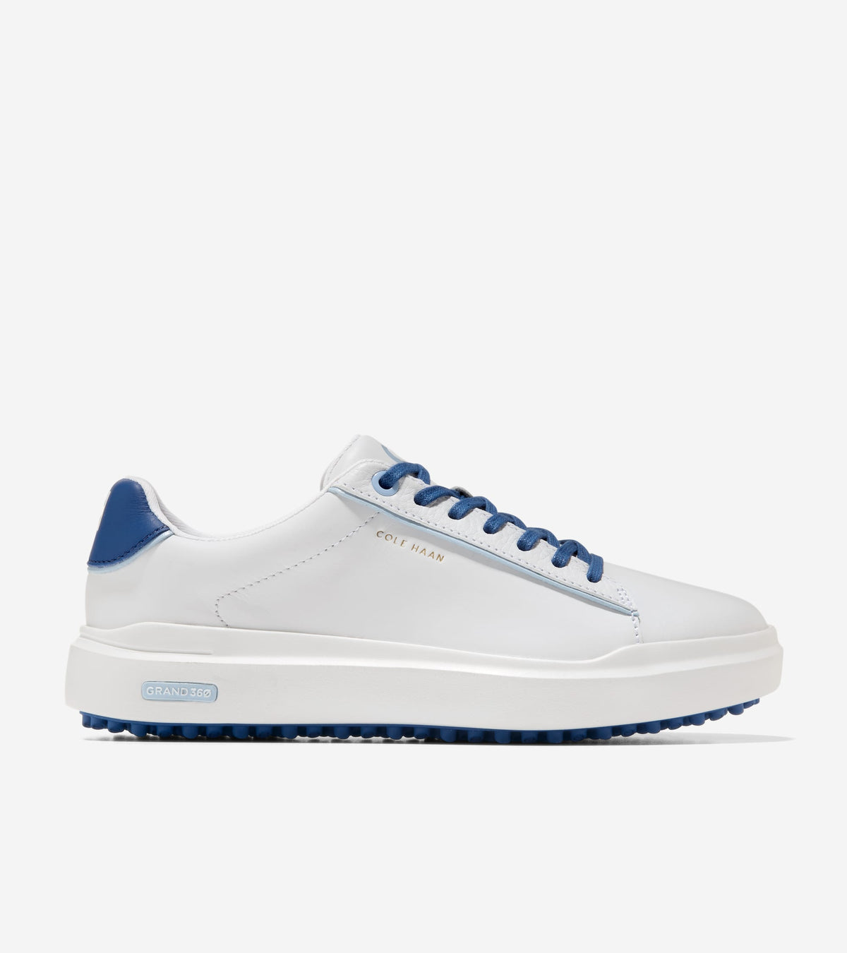 Women's Grand Crosscourt Waterproof Golf Shoes Sneakers-White-Navy Peony