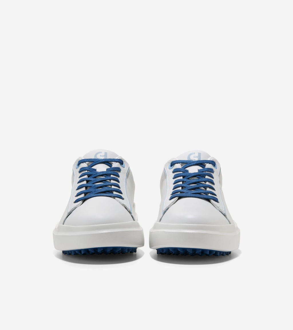 Women's Grand Crosscourt Waterproof Golf Shoes Sneakers-White-Navy Peony