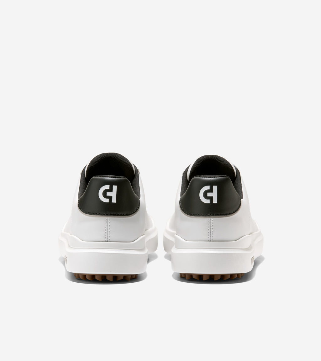 Men's Grand Crosscourt Waterproof Golf Shoes-White-Black