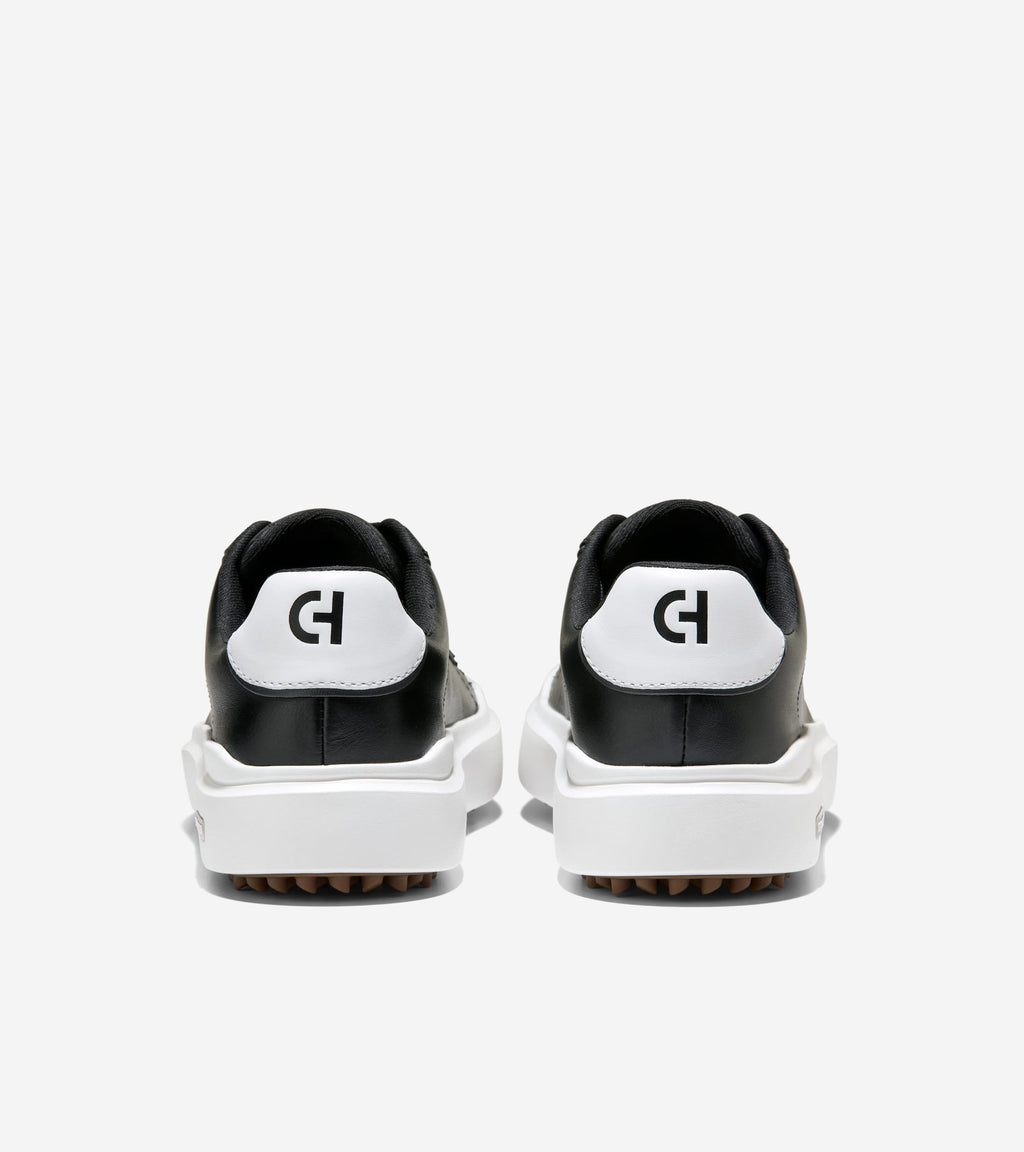 Women's Grand Crosscourt Waterproof Golf Shoes Sneakers-Black-White