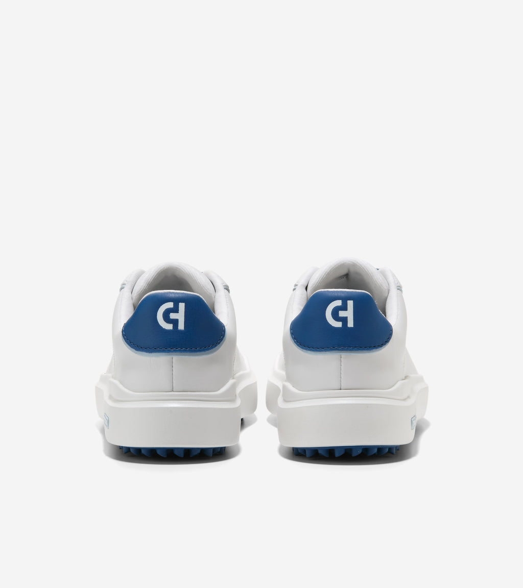 Women's Grand Crosscourt Waterproof Golf Shoes Sneakers-White-Navy Peony
