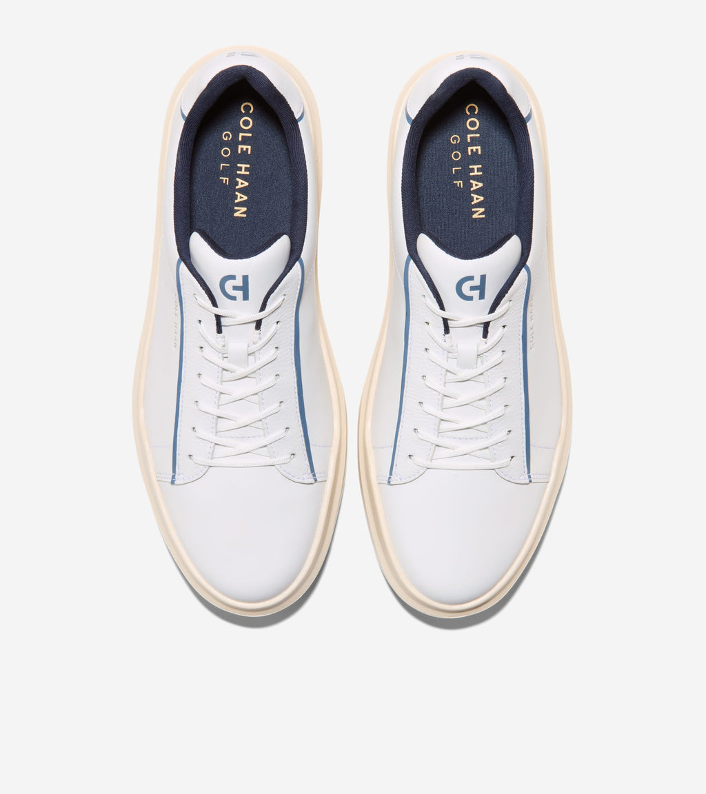 Men's Grand Crosscourt Waterproof Golf Shoes-White-China Blue-Ivory