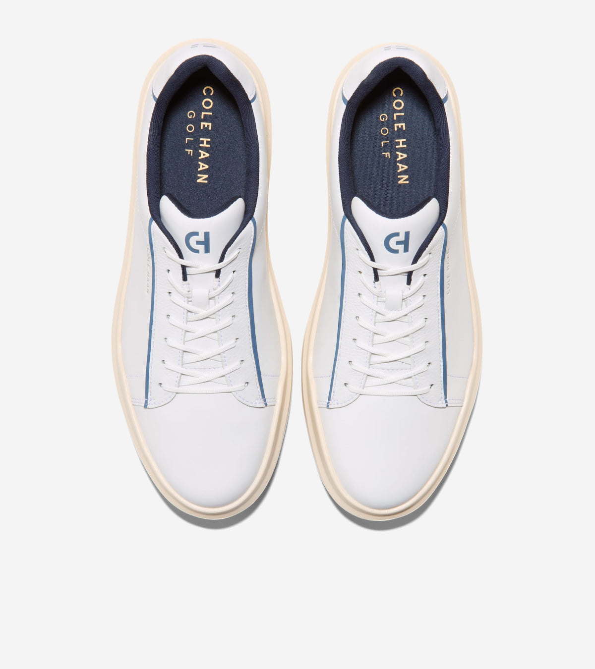 Men's Grand Crosscourt Waterproof Golf Shoes-White-China Blue-Ivory