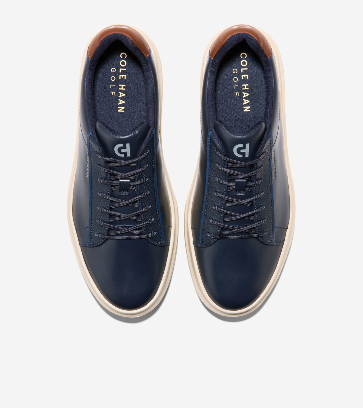 Men's Grand Crosscourt Waterproof Golf Shoes-Navy Blazer-British Tan-Ivory