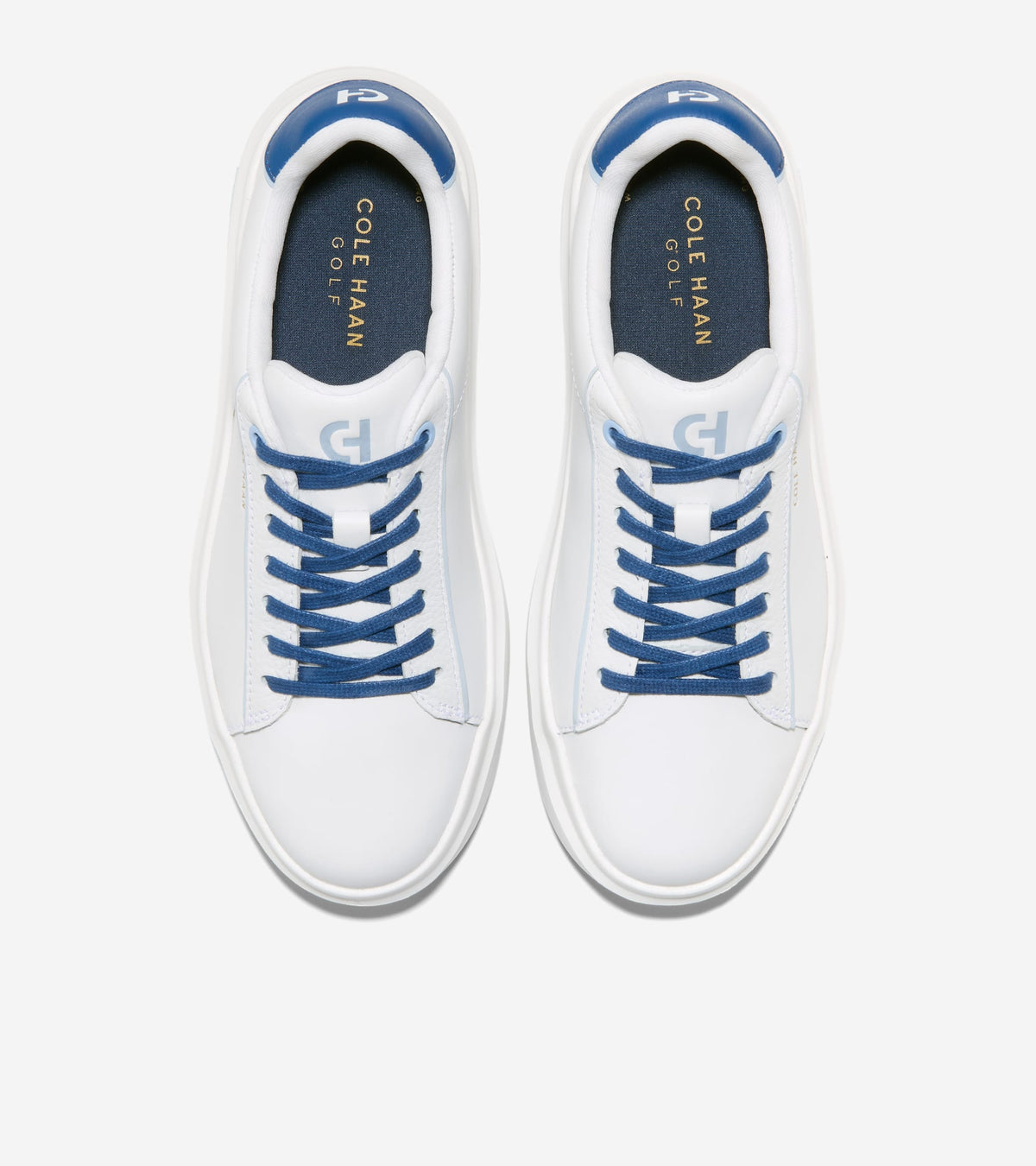 Women's Grand Crosscourt Waterproof Golf Shoes Sneakers-White-Navy Peony