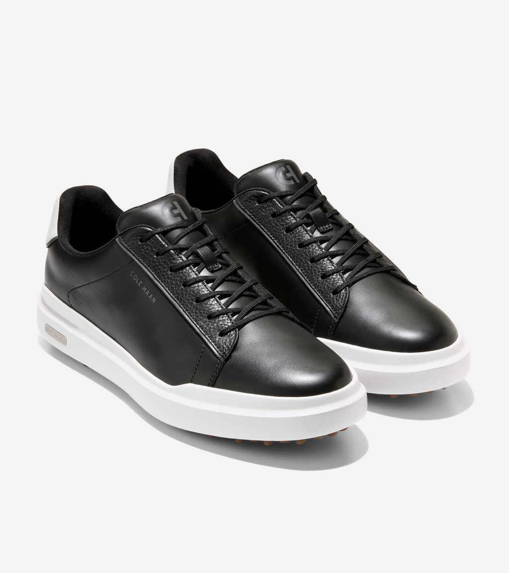 Men's Grand Crosscourt Waterproof Golf Shoes-Black-White