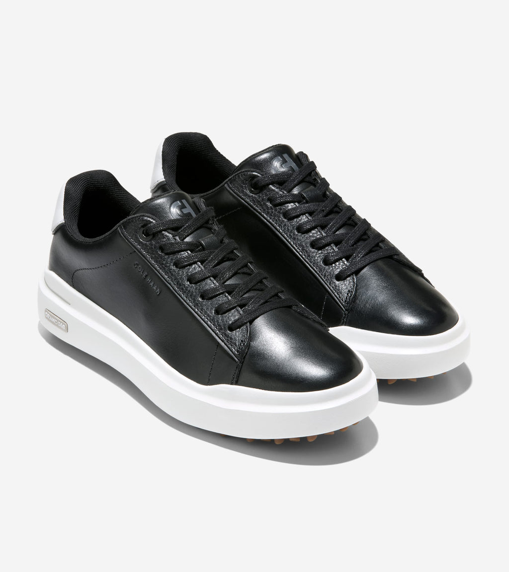 Women's Grand Crosscourt Waterproof Golf Shoes Sneakers-Black-White