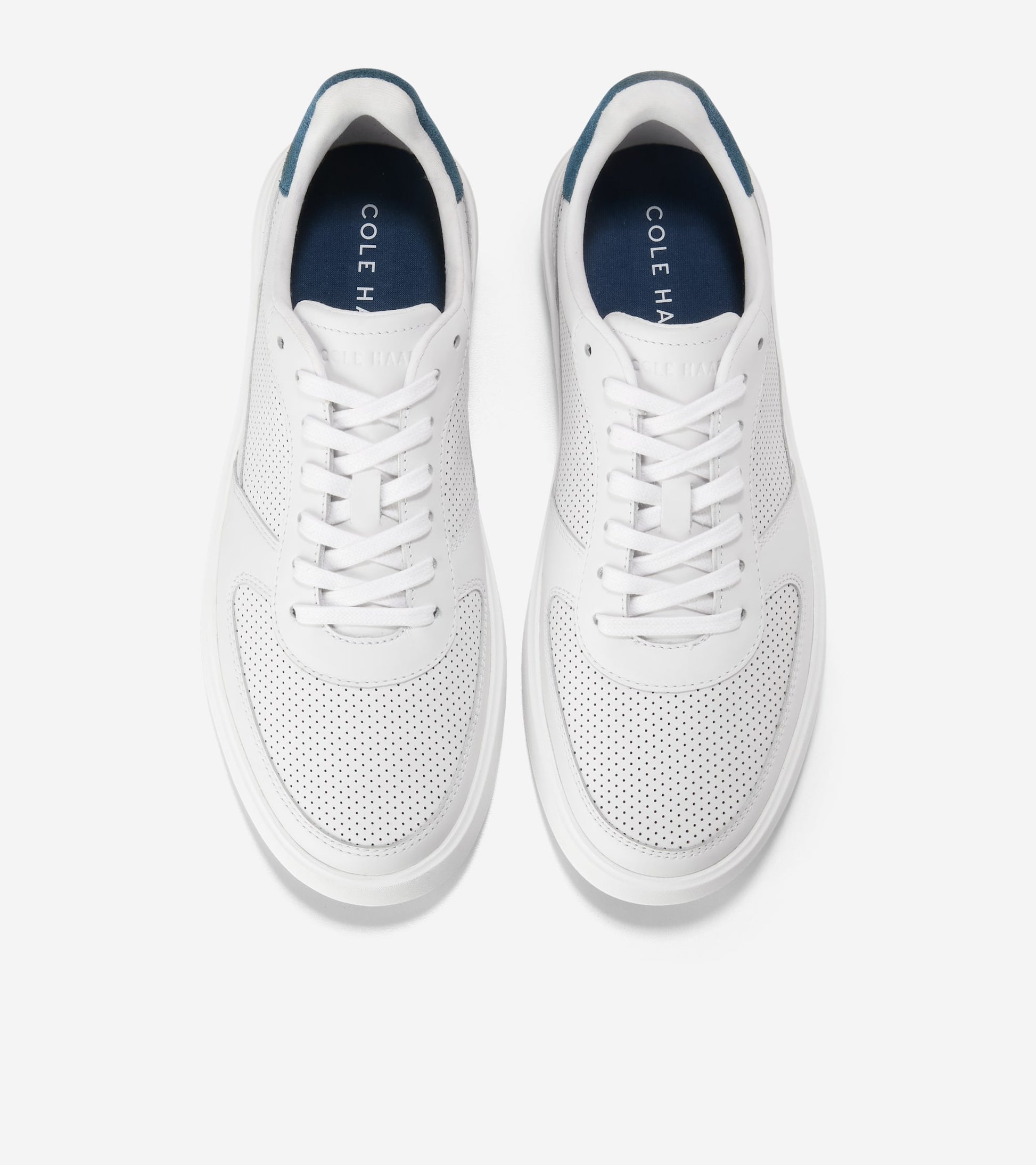 Men's Grand Crosscourt Daily Court Sneakers-Optic White-Indian Teal